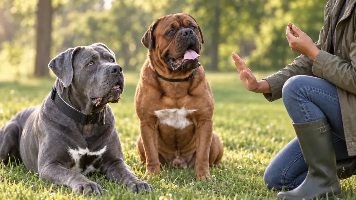 Trainingsmoment mit Rocky und Apollo